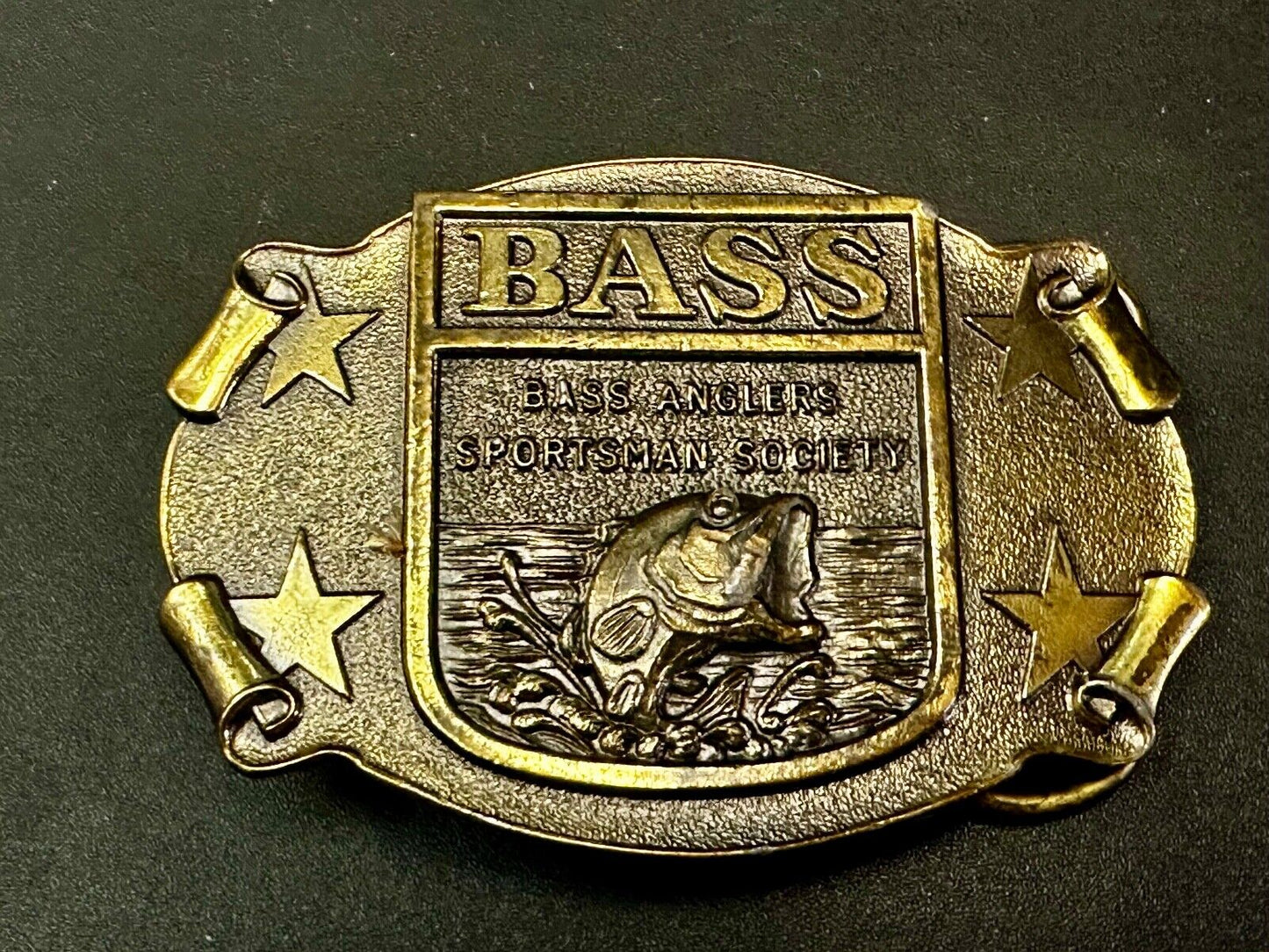 BASS Anglers Sportsman Society Sport Fishing Fishermans Belt Buckle - Gift!