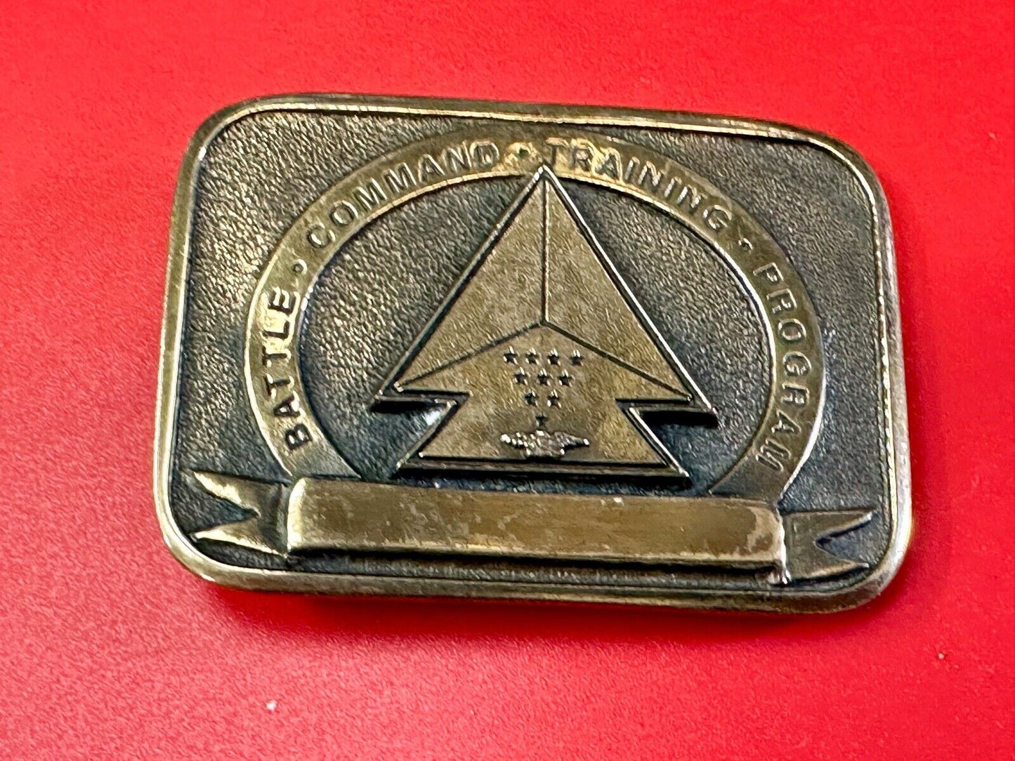 Battle Command Training Program US Army award 1996 Western Heritage belt buckle