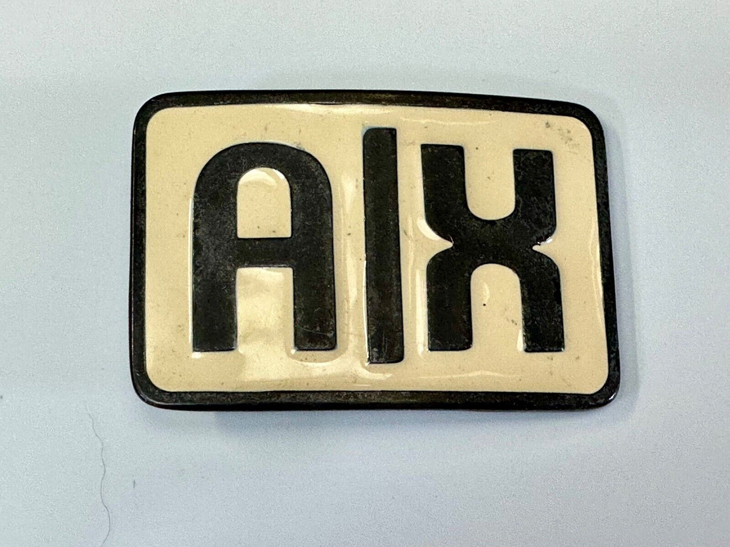 AX belt buckle. unknown to me - Estate Find