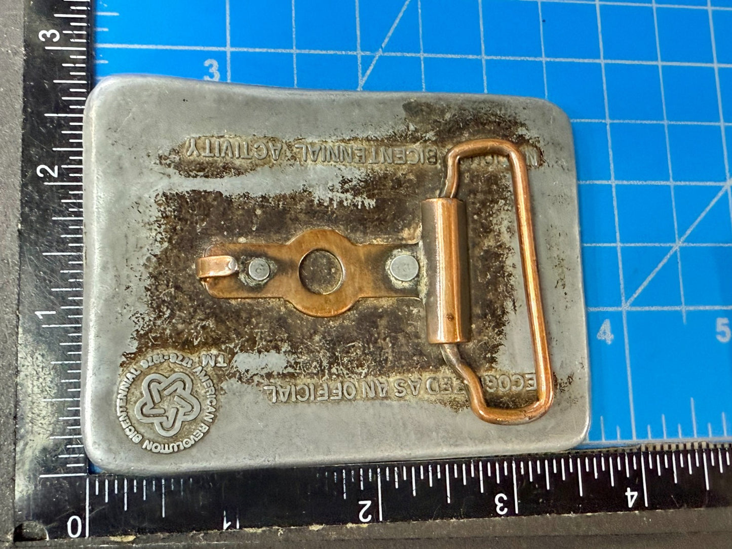 Bicentennial Wagon Train Pilgrimage to Pennsylvania 1776-1976 Belt Buckle
