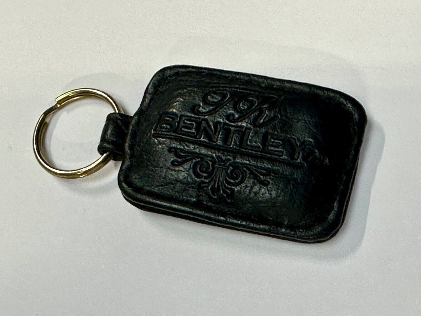 Bentley TR Soft Leather Fob Car Key Chain Ring Car Dealership Dealers Keychain