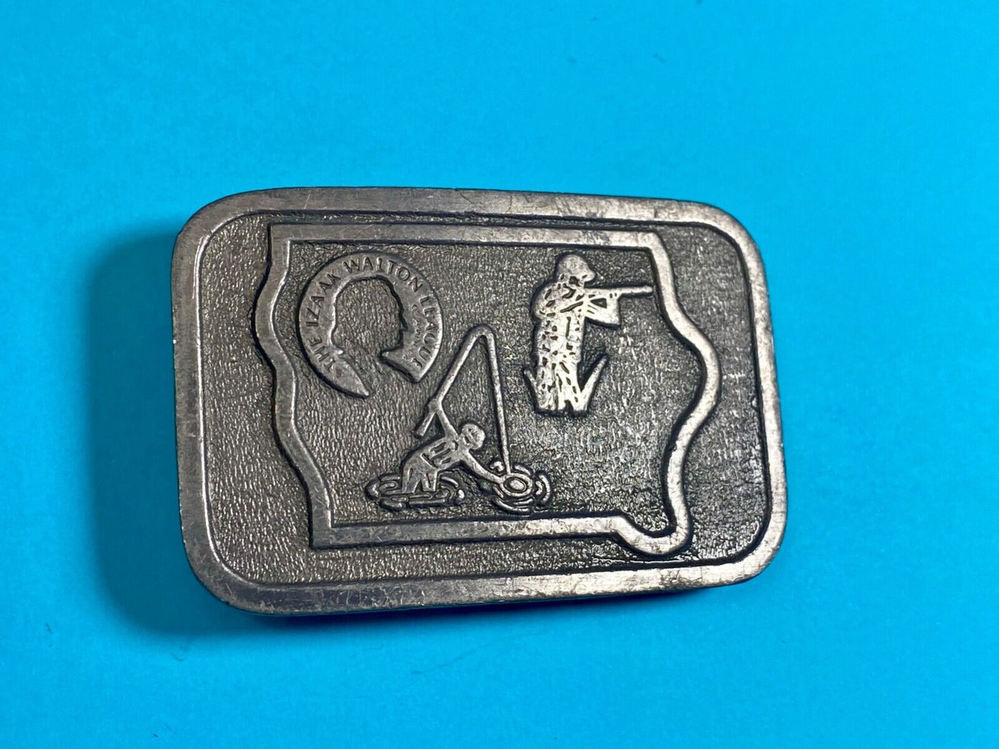 The Izaak Walton League of America Hunting Fishing Western Belt Buckle