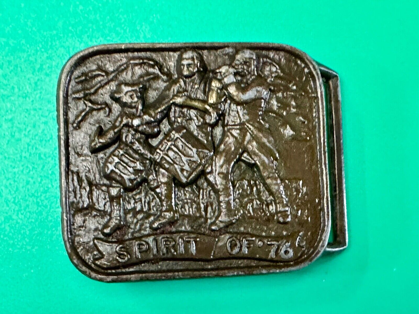 The Spirit of 76 - Patriotic American Bicentennial Marching Band belt buckle