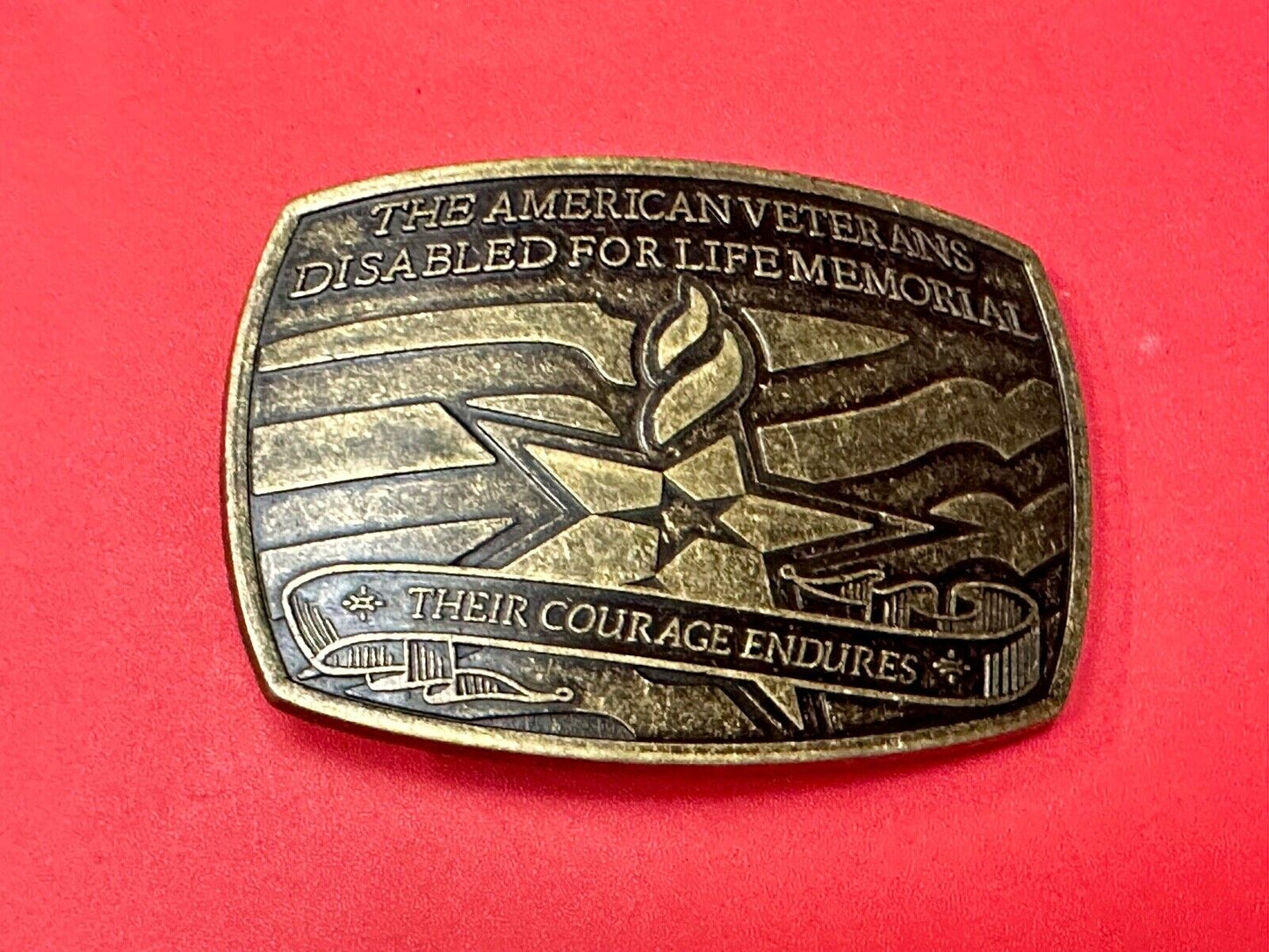 The Veterans Disabled for life Memorial - Their Courage Endures Belt Buckle