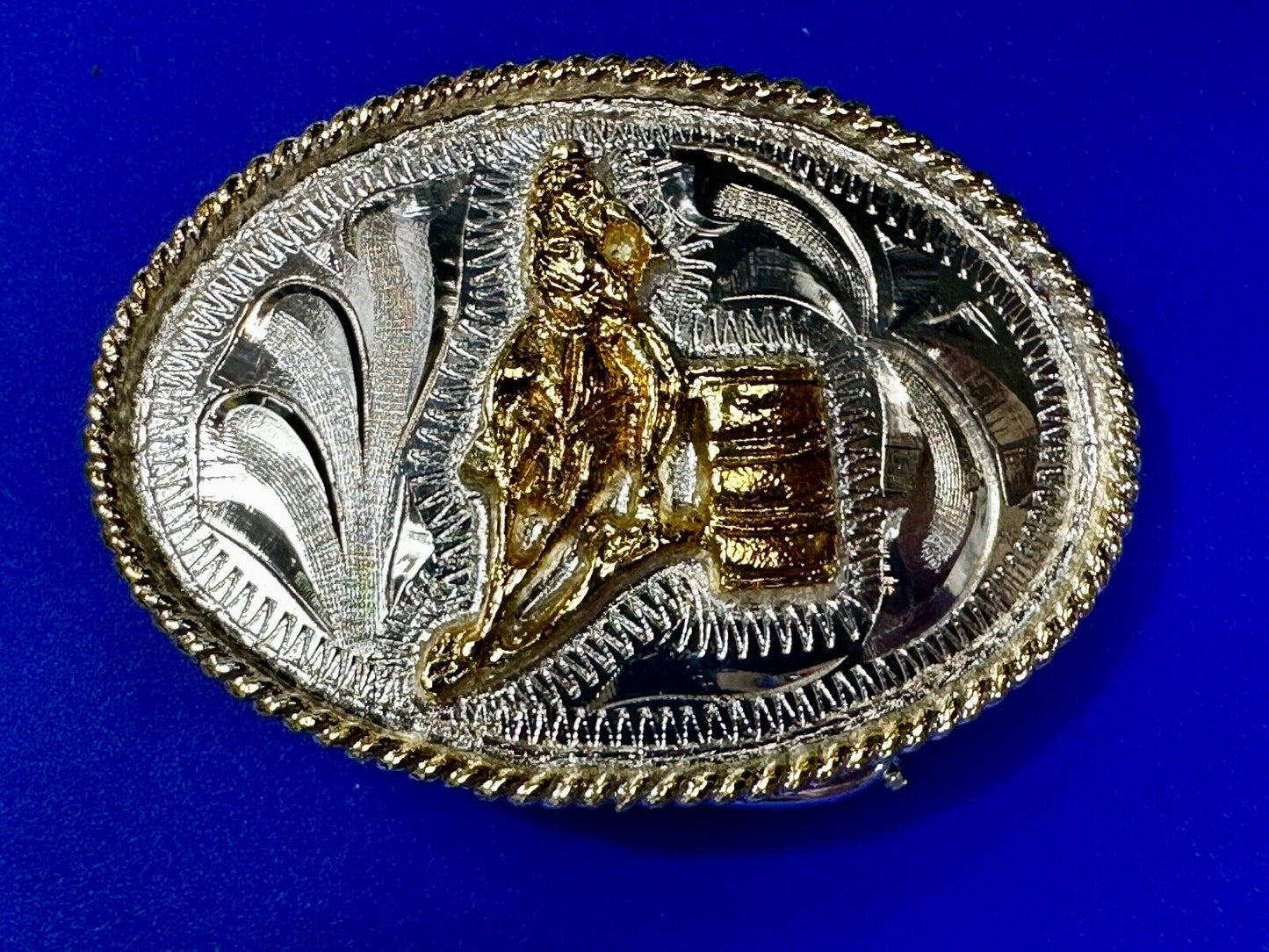 Barrel Riding - Rodeo Cowgirls KidsBelt Buckle by The Classic Buckle Collection