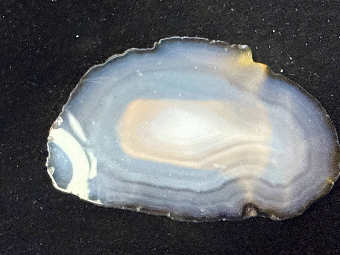 Beautiful Agate Slice Slab Natural Stone Gray Blue Hippy Boho Vibe Belt Buckle