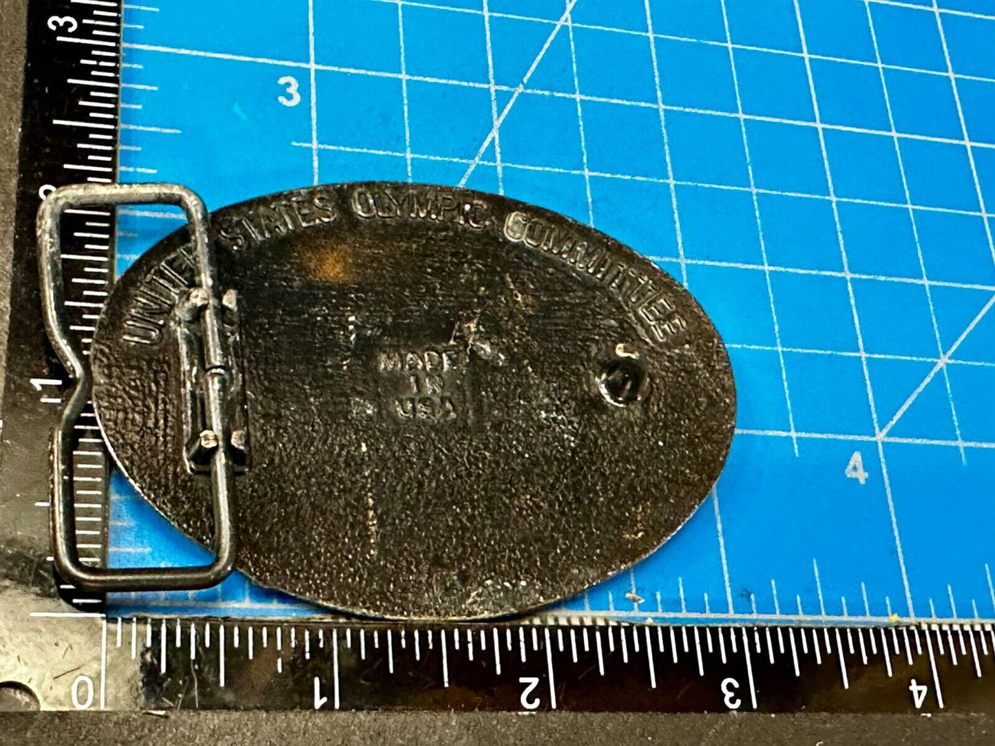 1984 USA Olympics Los Angeles California Vintage Commemorative Belt Buckle