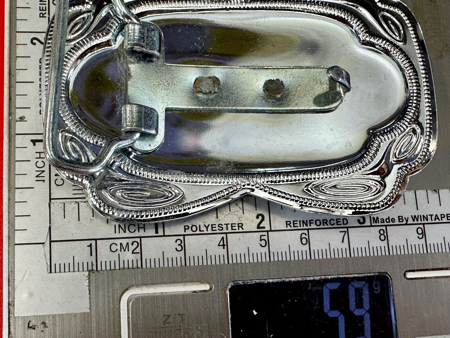 Beautiful Horse head / lucky horseshoe - two tone reflective belt buckle