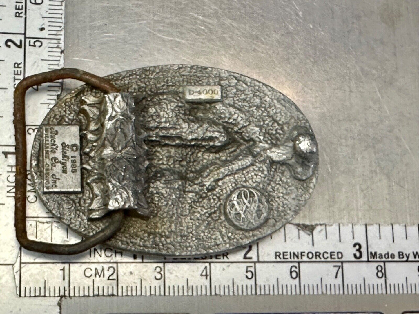 The Great ELK - Vintage 1980 D-4000 Siskiyou 2.75" wide Belt Buckle