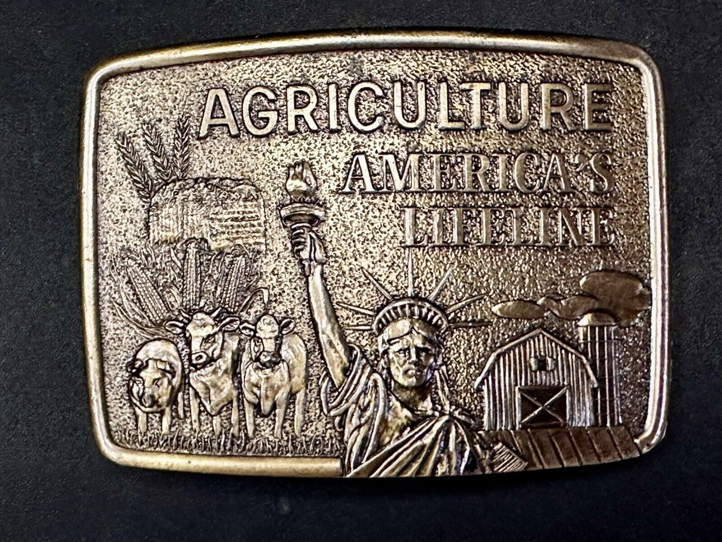 Agriculture America's Lifeline Farming - Statue of Liberty Limited Belt Buckle