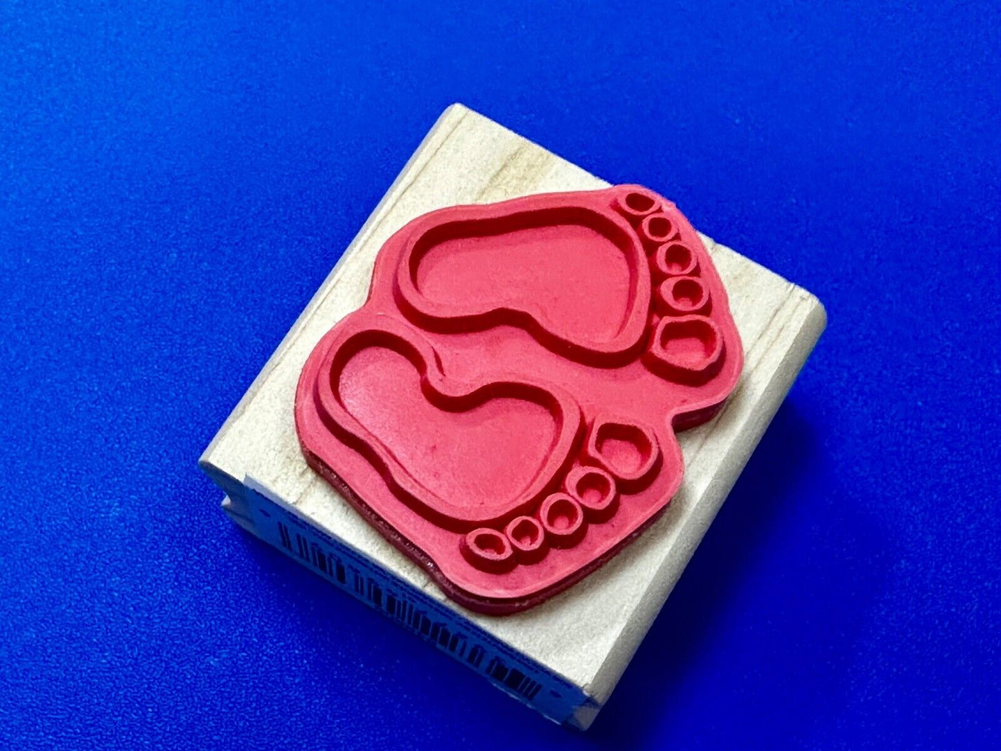 Baby Footprints Feet - NOS 1.5" Rubber Stamp for Crafting and Card Making