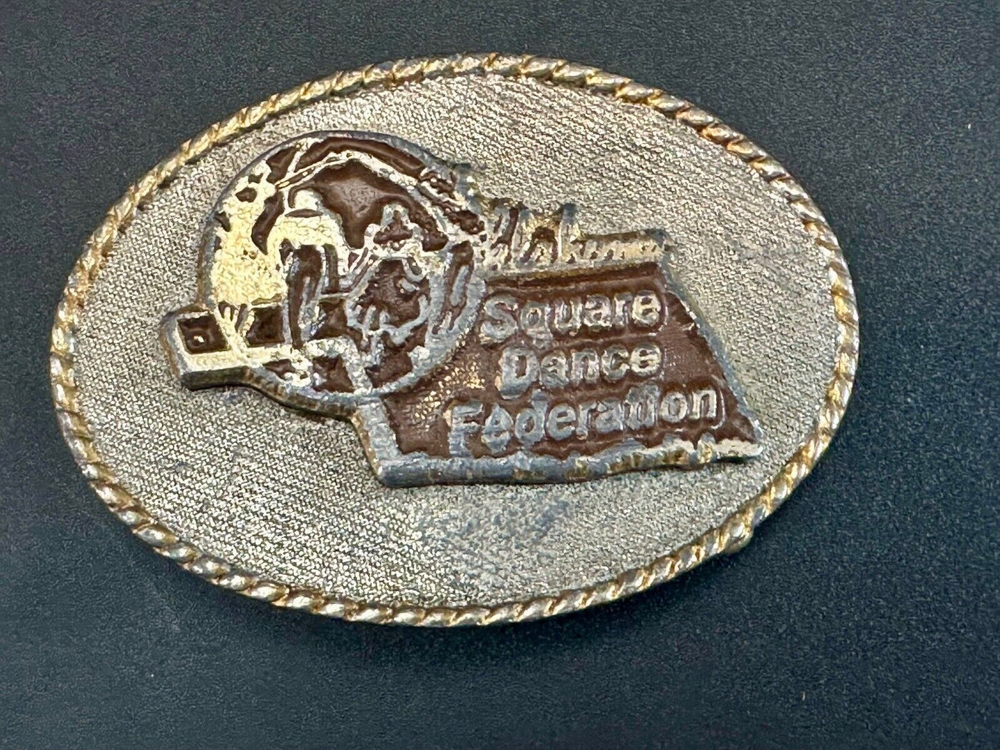 Vintage Alabama Square Dance federation belt buckle to restore