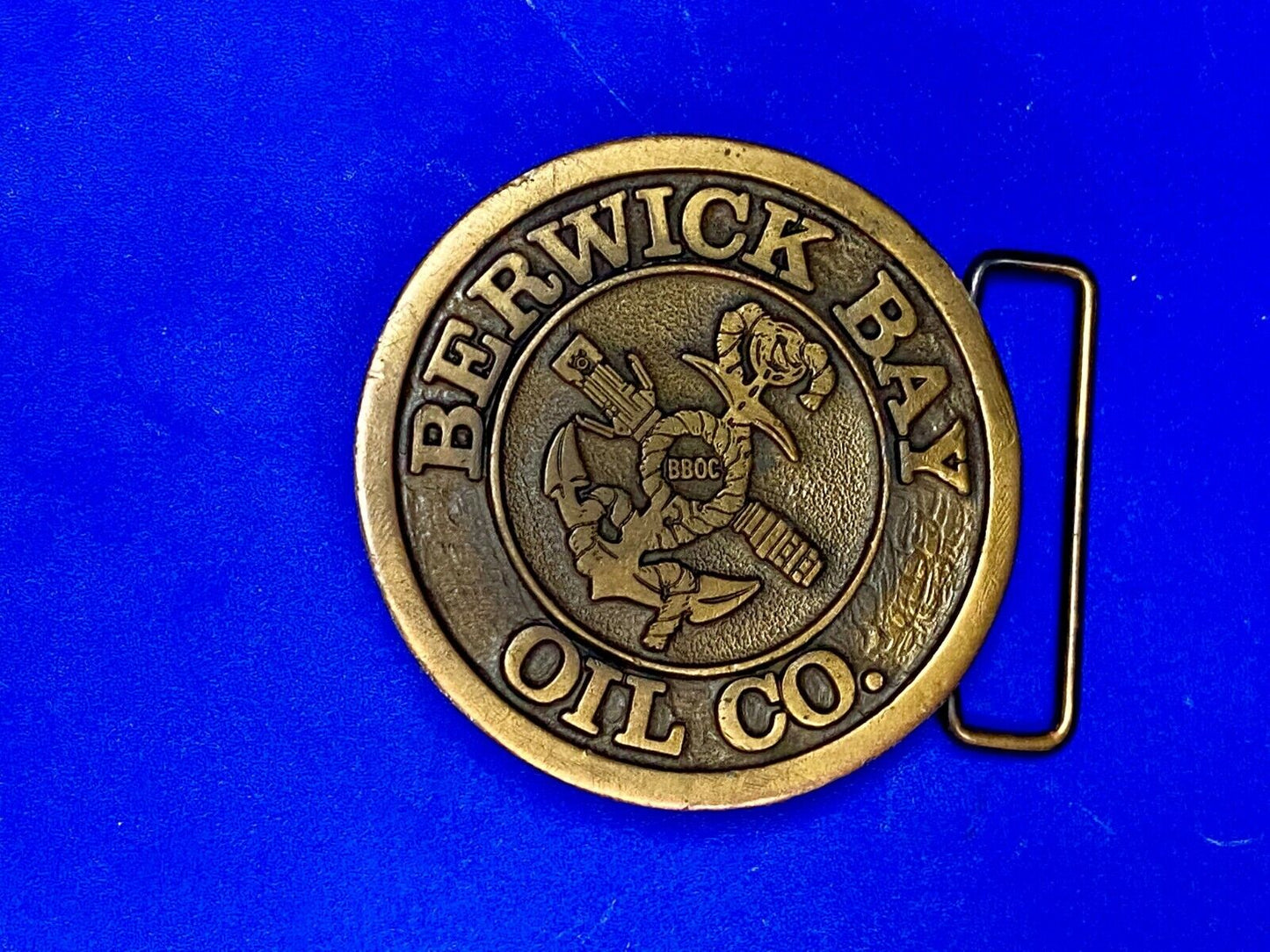 Berwick Bay Oil Company Atchafalaya River In Louisiana Belt Buckle By Hit Line