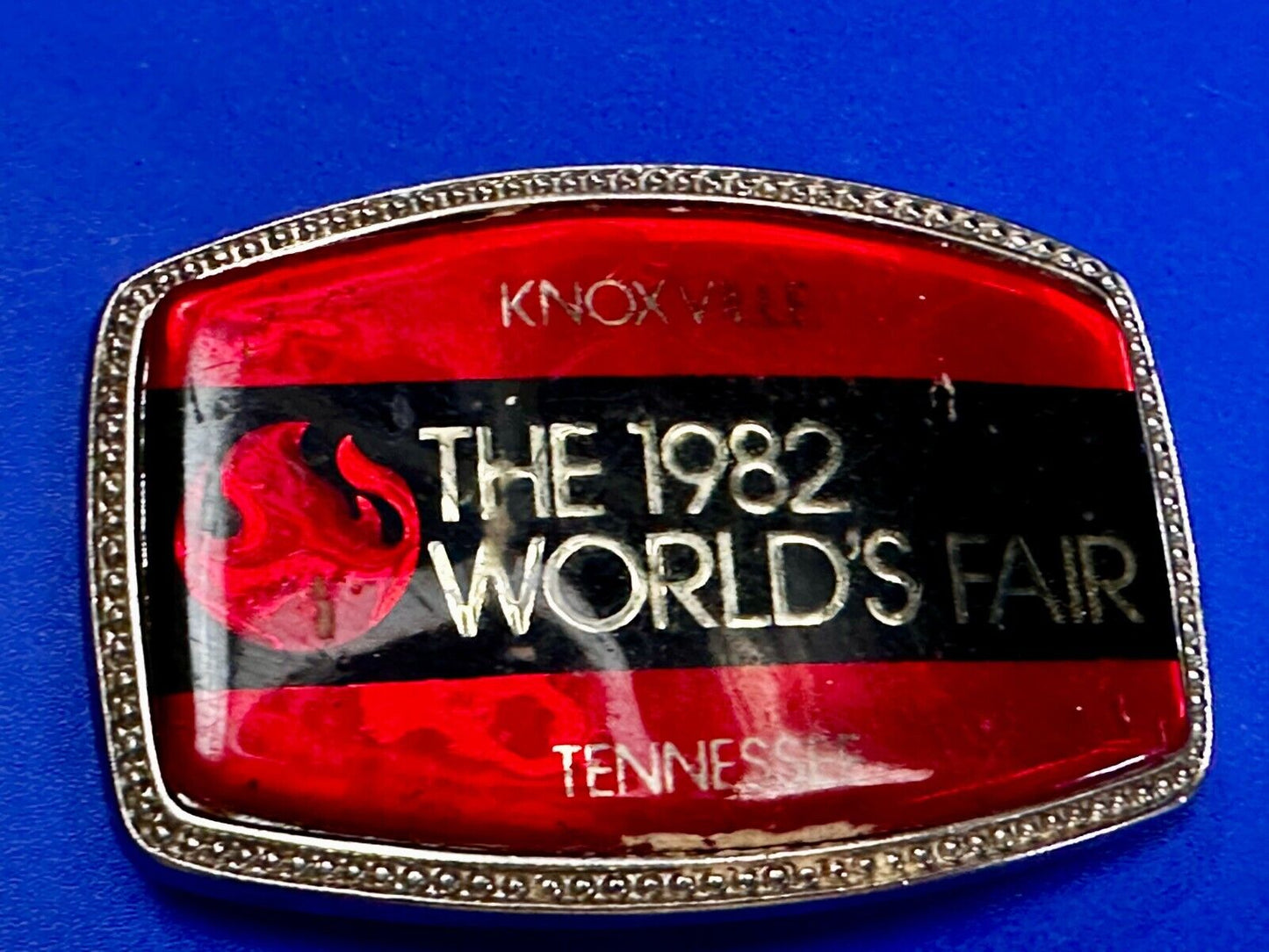 The 1982 Worlds Fair Energy Expo Knoxville Tennessee Souvenir Belt Buckle