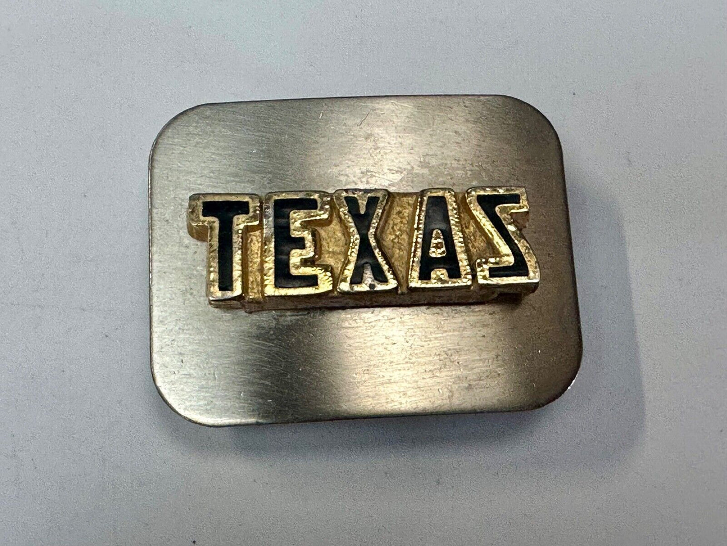 TEXAS - Raised Block letters state pride vintage belt buckle