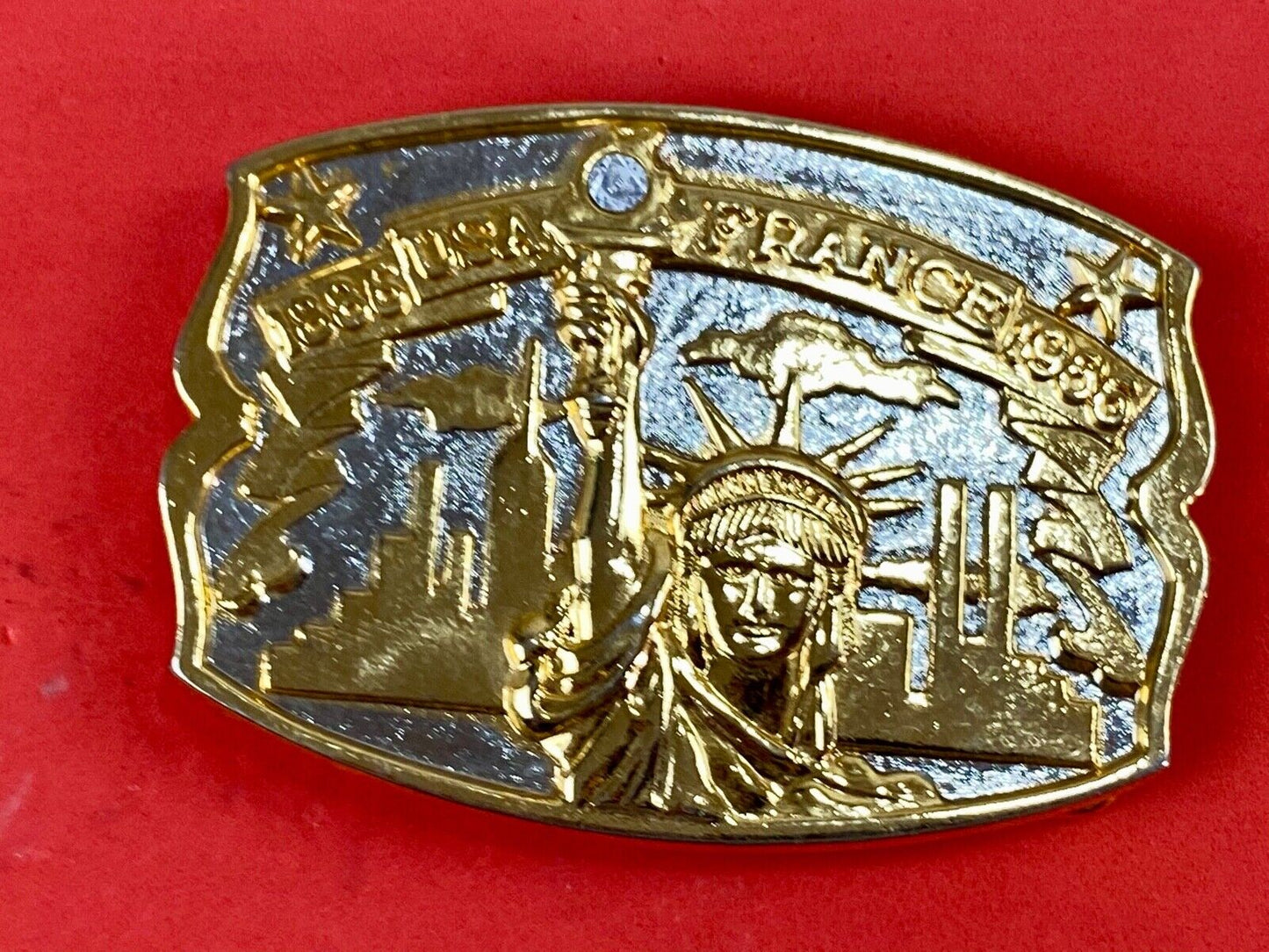 Usa France Lady Liberty Belt Buckle Limited Edition Usa Monument Statue