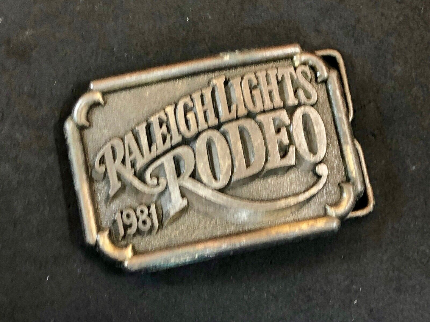 BELT BUCKLE, " RALEIGH LIGHTS RODEO Cigarette company sponsored event