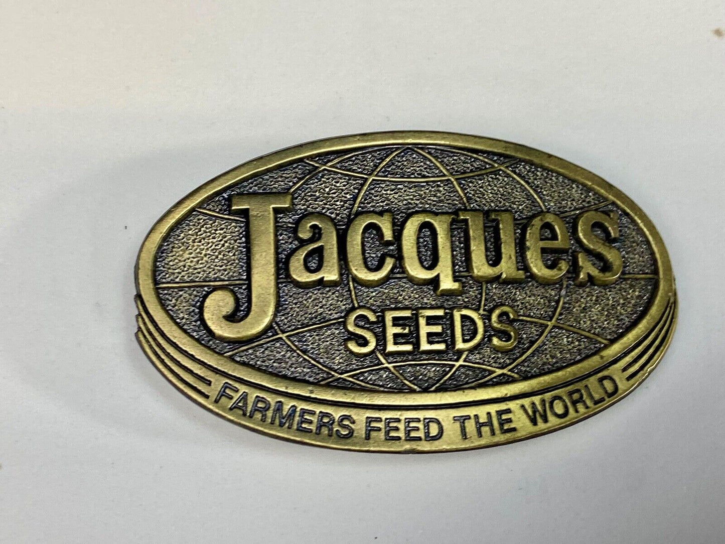 1977 Jacques Seed Farming Agriculture Corn Technology Belt Buckle By Lewis
