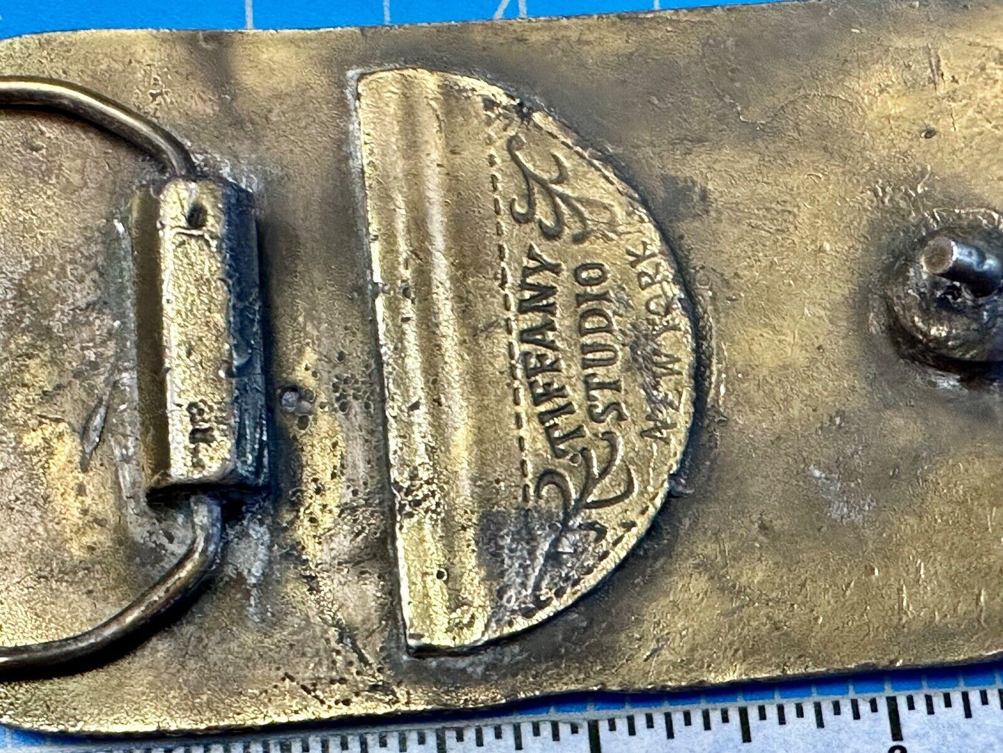 Train Engine 25 Philadelphia Bethlehem New England RR Tiffany Studio Belt Buckle