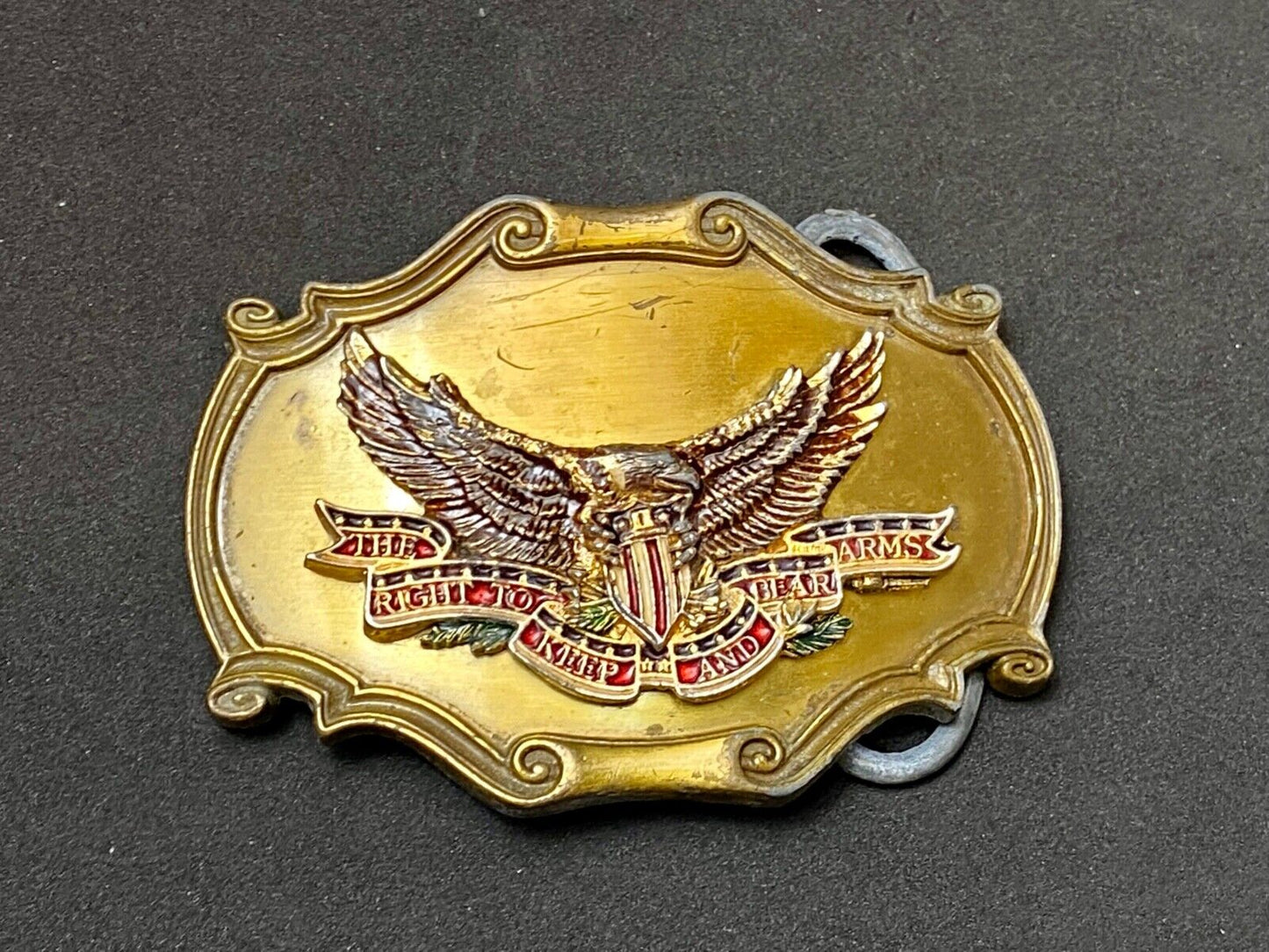 The Right to Keep and Bear Arms Vintage 1978 second amendment Eagle belt buckle