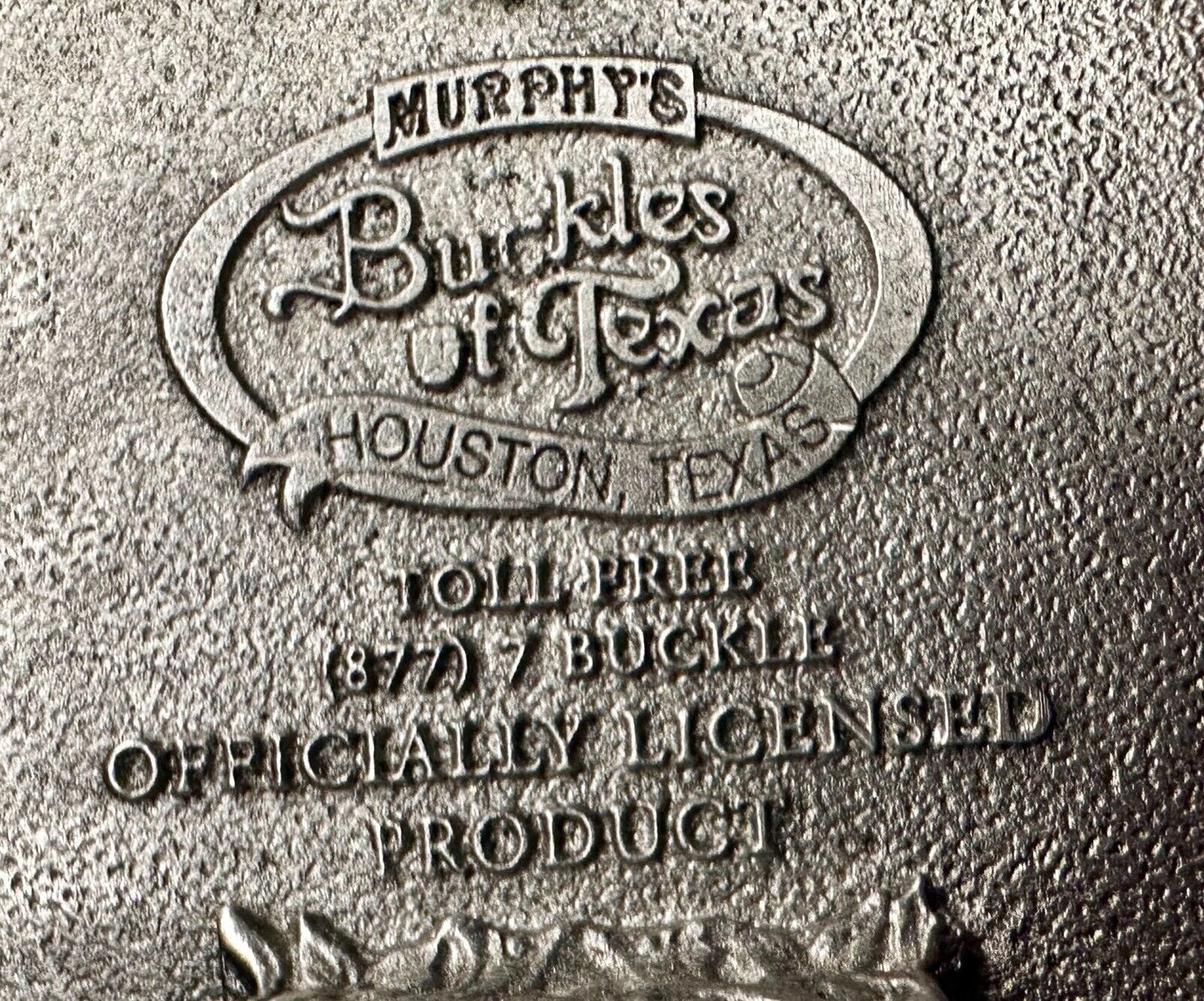 2003 Houston Livestock Show and Rodeo Inaugural Award Trophy Cowboy Belt Buckle