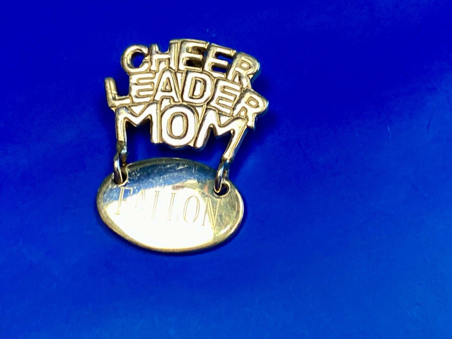Vintage Cheerleader Mom Sterling Silver 925 Proud Football Mamma! Brooch Pin
