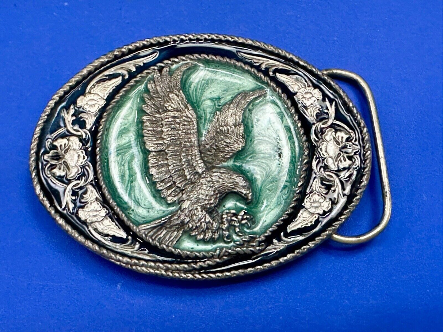 THE EAGLE - Attacking Hunting Diving Siskiyou Vintage Belt Buckle 1991 G-5