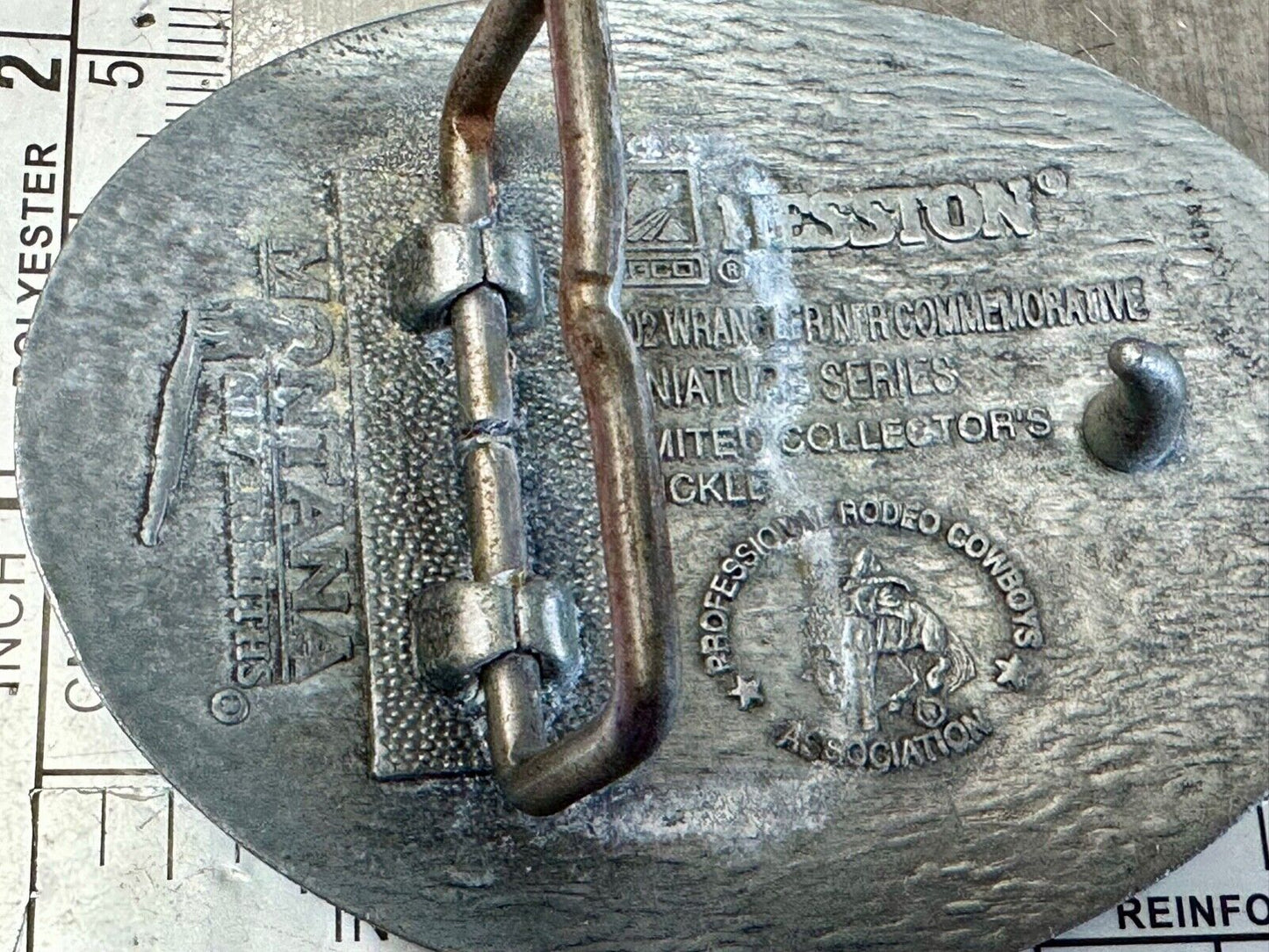 2002 Montana Silversmiths Hesston Belt Buckle Wrangler NFR Dealer Incentive
