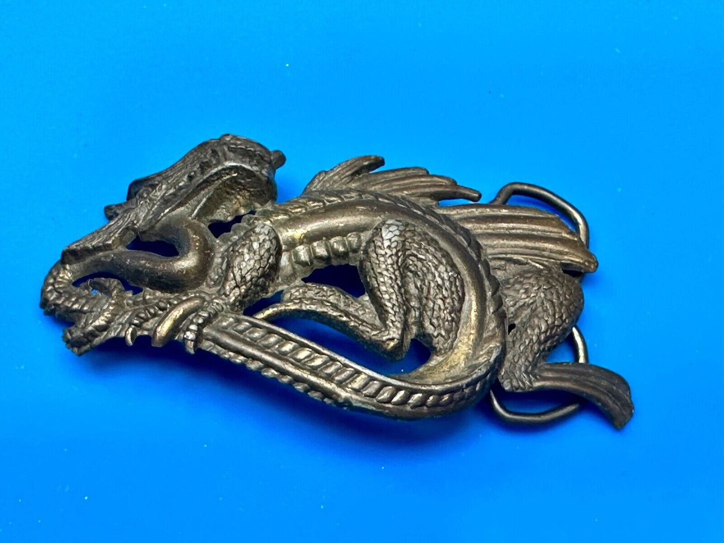 Vintage Chinese Dragon Vintage artisan? Large Oversized Belt Buckle