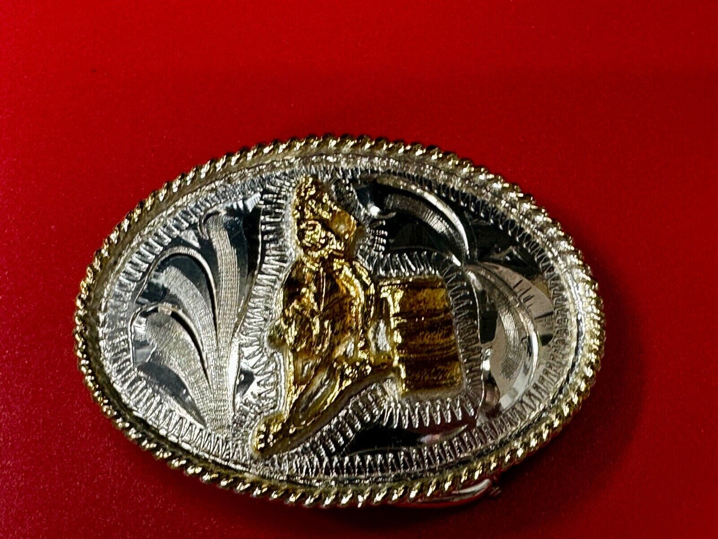 Barrel Riding - Rodeo Cowgirls KidsBelt Buckle by The Classic Buckle Collection