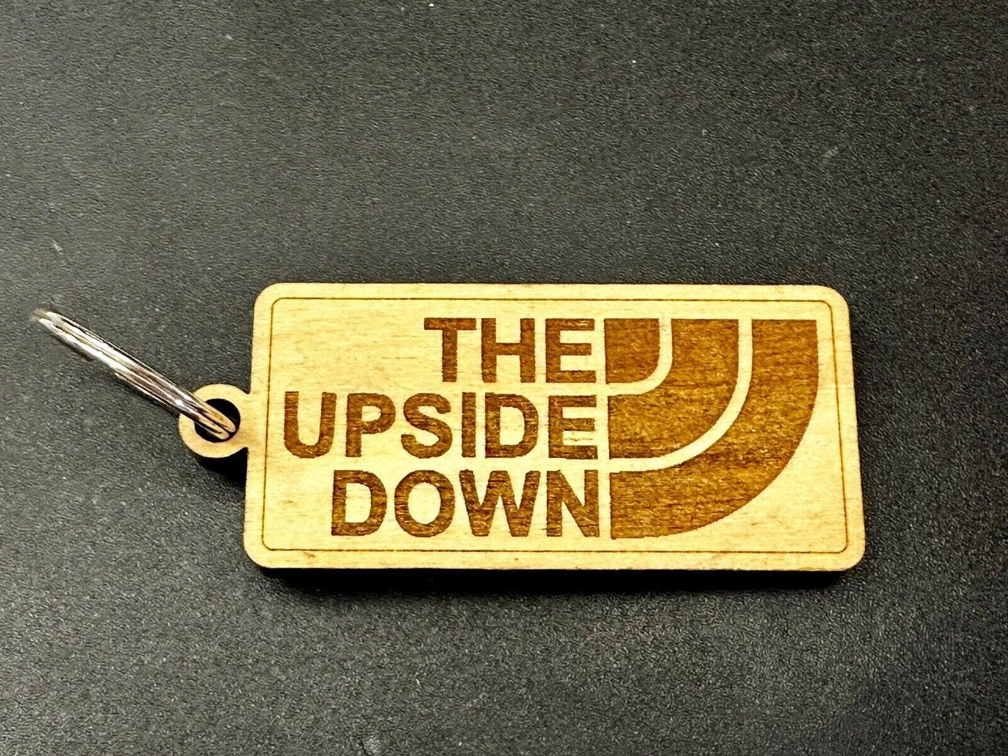 The Upside Down Promo Wood Keychain - Key Ring Chain