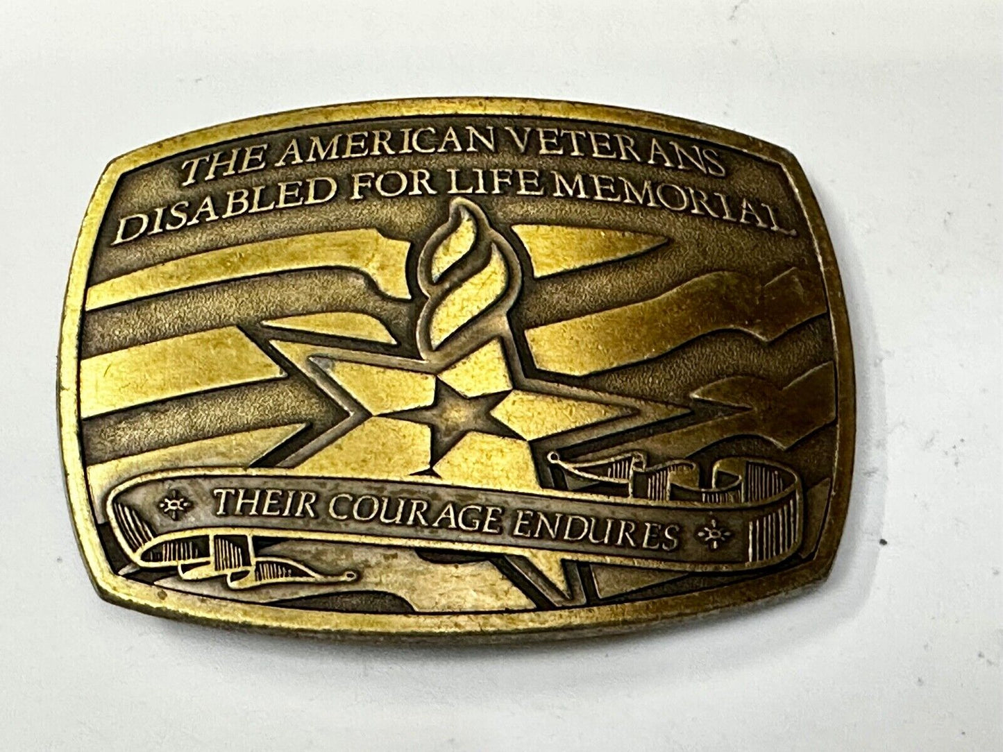 The American Veterans Disabled for life Memorial Commemorative Belt Buckle