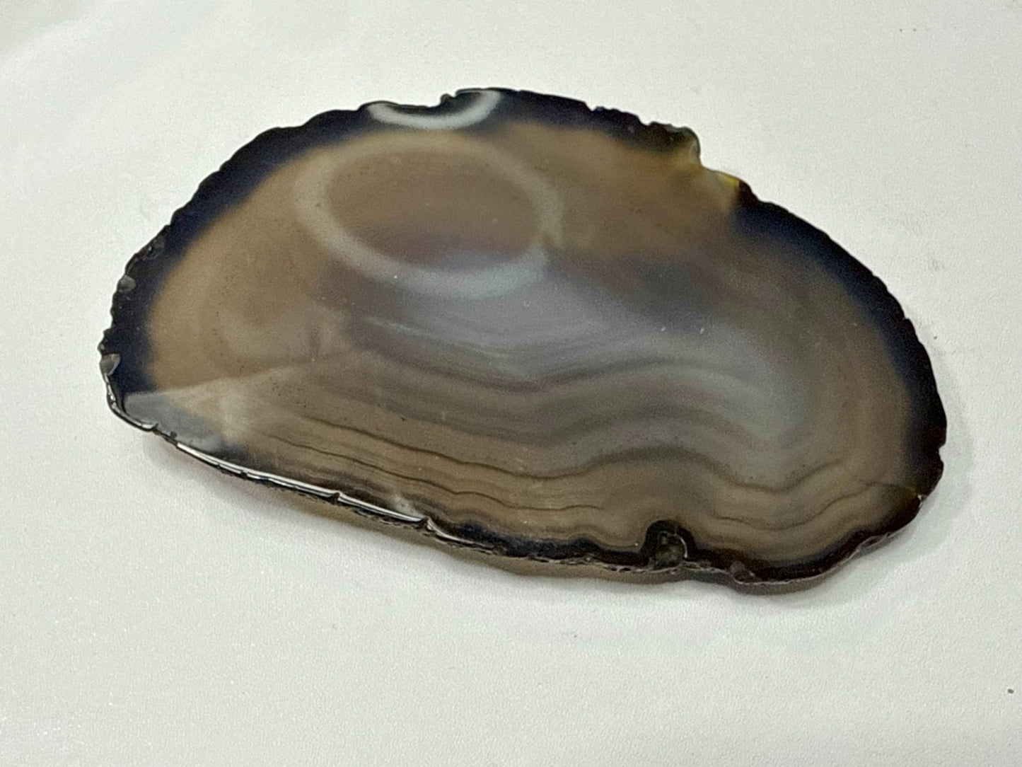 Beautiful Agate Slice Slab Natural Stone Gray Blue Hippy Boho Vibe Belt Buckle