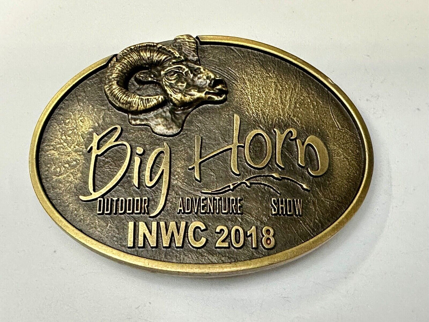 BIG HORN SHOW 2018 Outdoor Adventure Inland N.W. INWC Spokane WA Belt Buckle