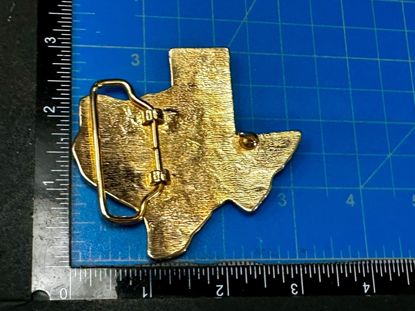 The Great State of Texas - Gold Color Cutout State Map Belt Buckle