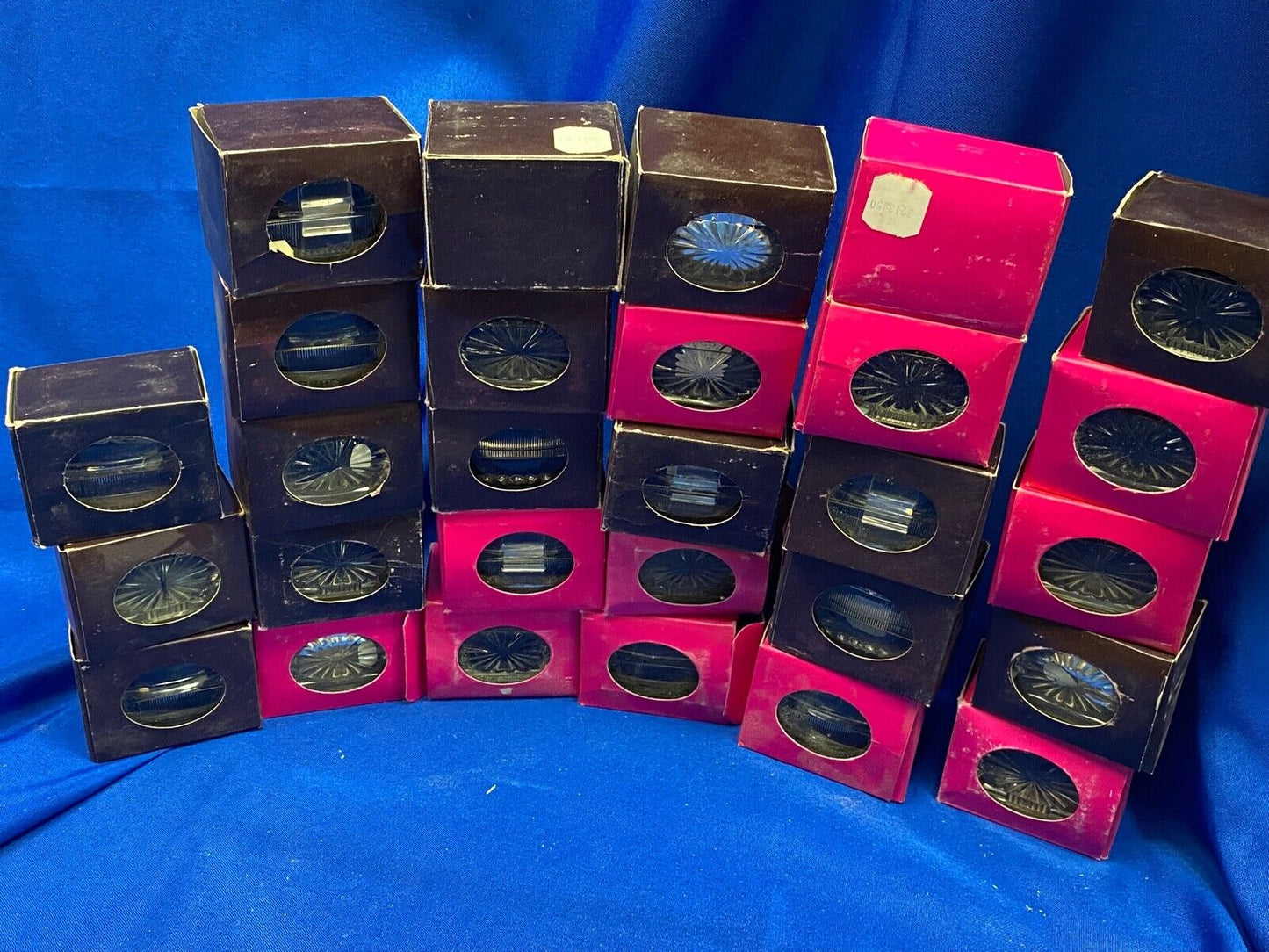 28 pc Clear Acrylic Ring Charm Box Lot Bulk Jewelry Gift Display packaging