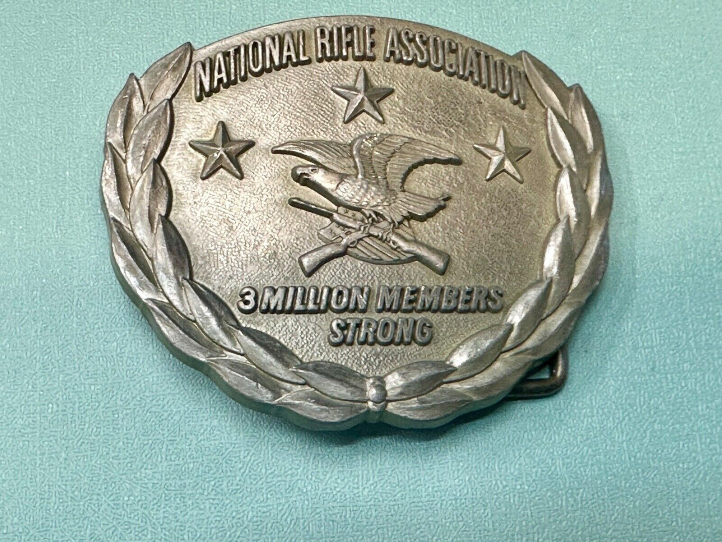 3 Million Members Strong National Rifle Assn NRA Membership belt buckle