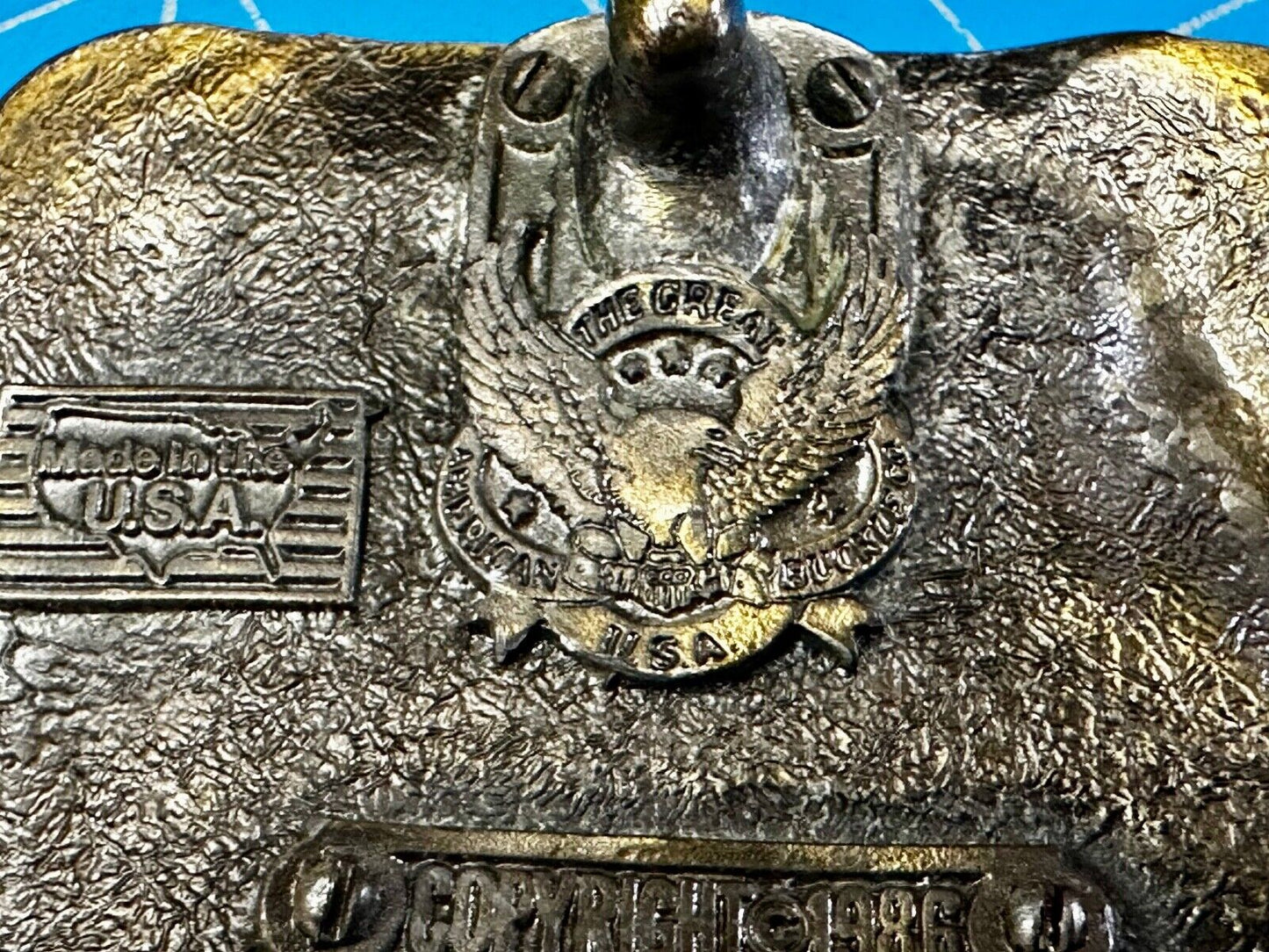 1986 The American Fire Fighter - No Sleep Tonight Vintage Belt Buckle