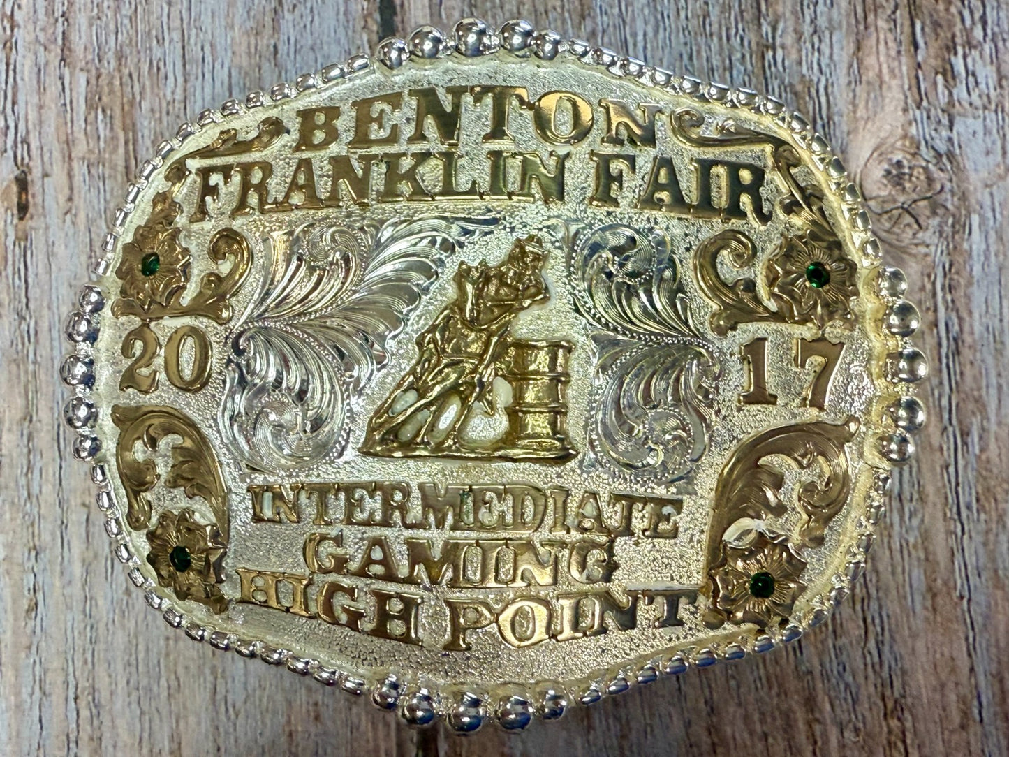 Benton Franklin Fair 2017 Gaming High Point Trophy Belt Buckle by Corriente