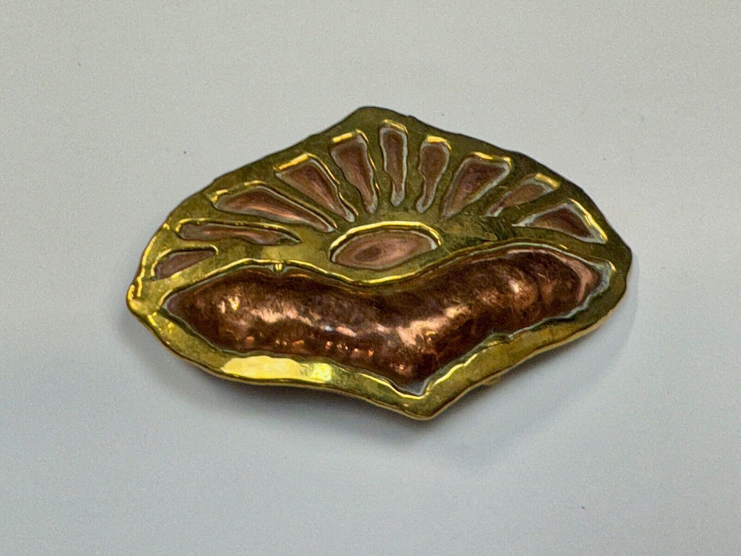 Artisan Handmade India Inspired Mixed Metal LARGE Vintage Belt Buckle