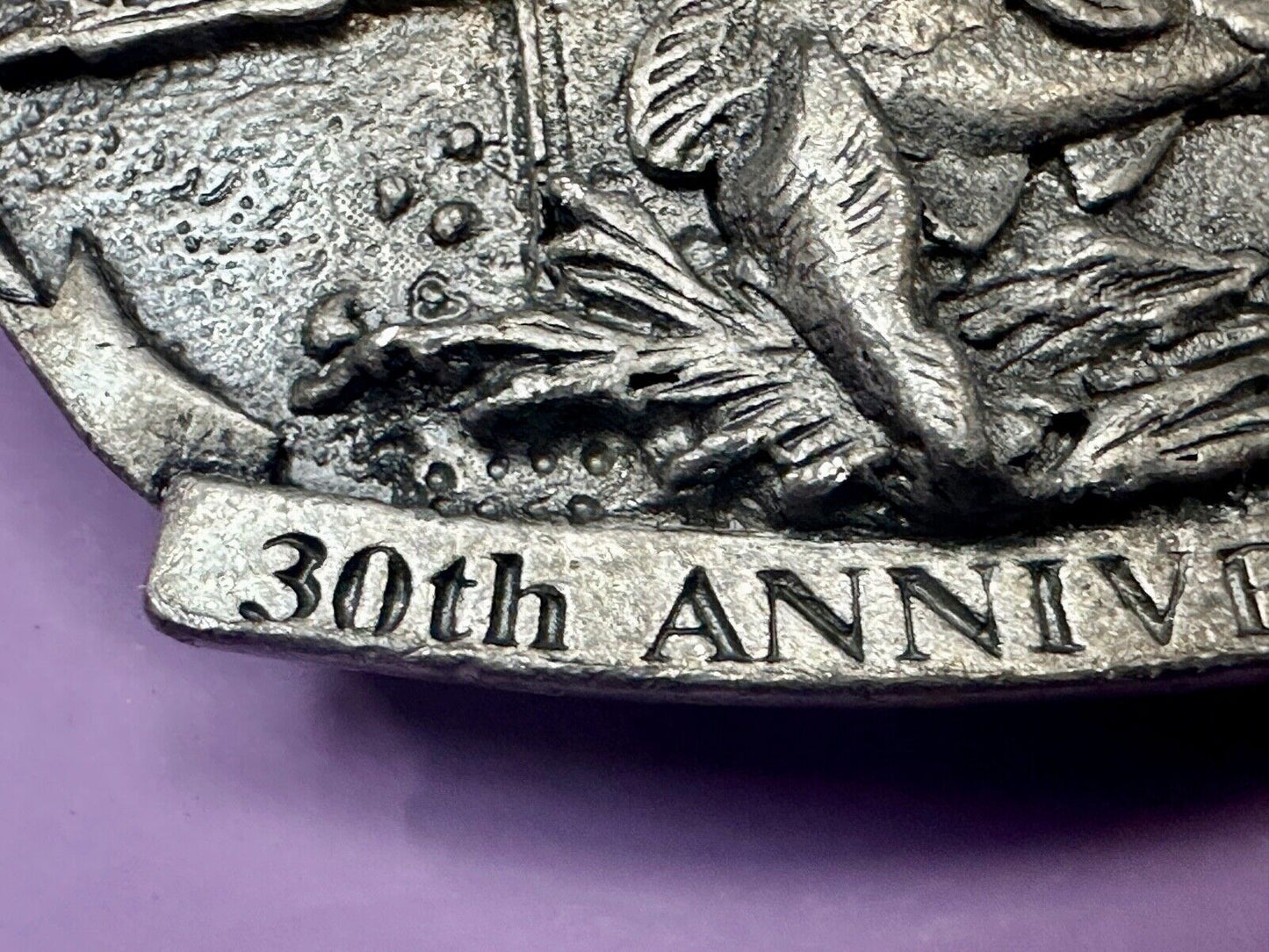 1997 BASS Bass Anglers Sportsman Society Fishing 30th anniversary belt buckle