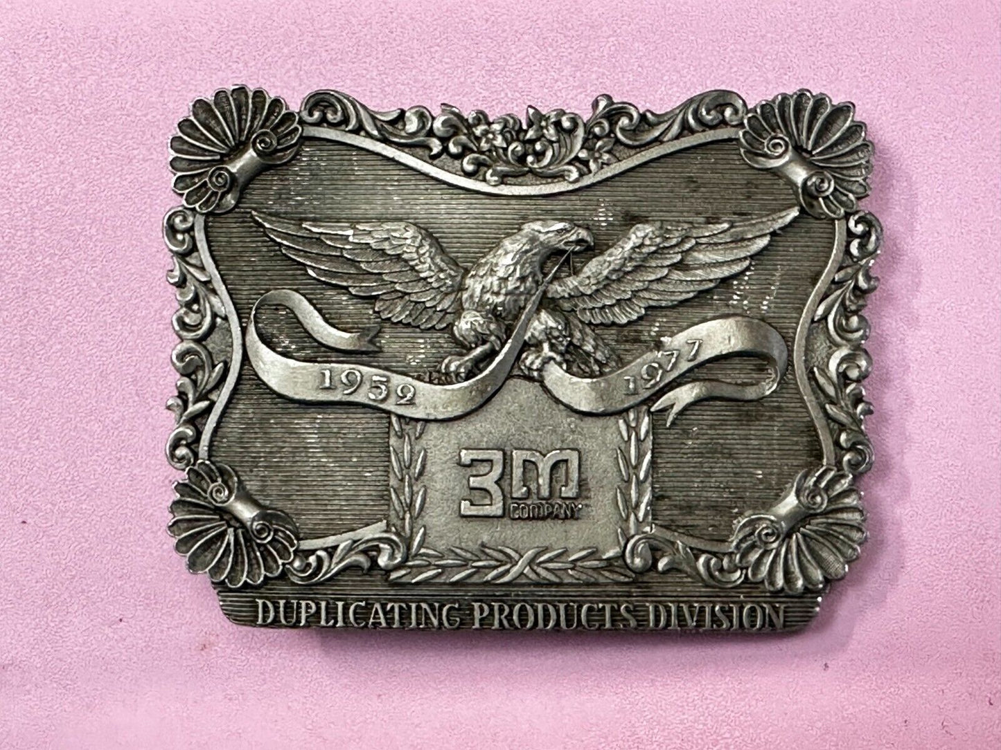 3M Duplicating Products Eagle Recording Studio 2" 1/4 Reel Tape 1976 Belt Buckle