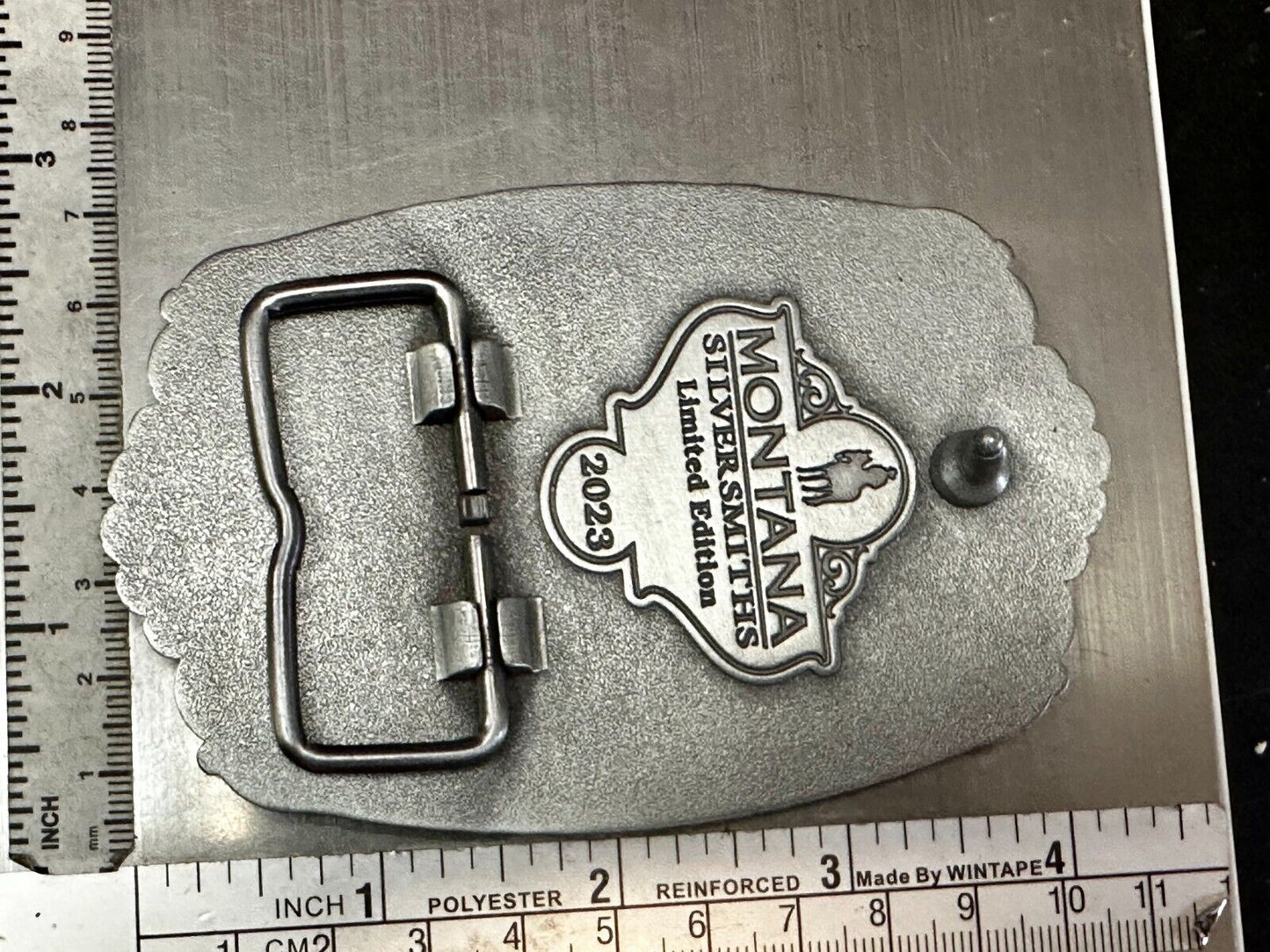 2023 Pendleton whiskey Let'er Buck Rodeo Cowboy Montana Silversmiths Belt Buckle