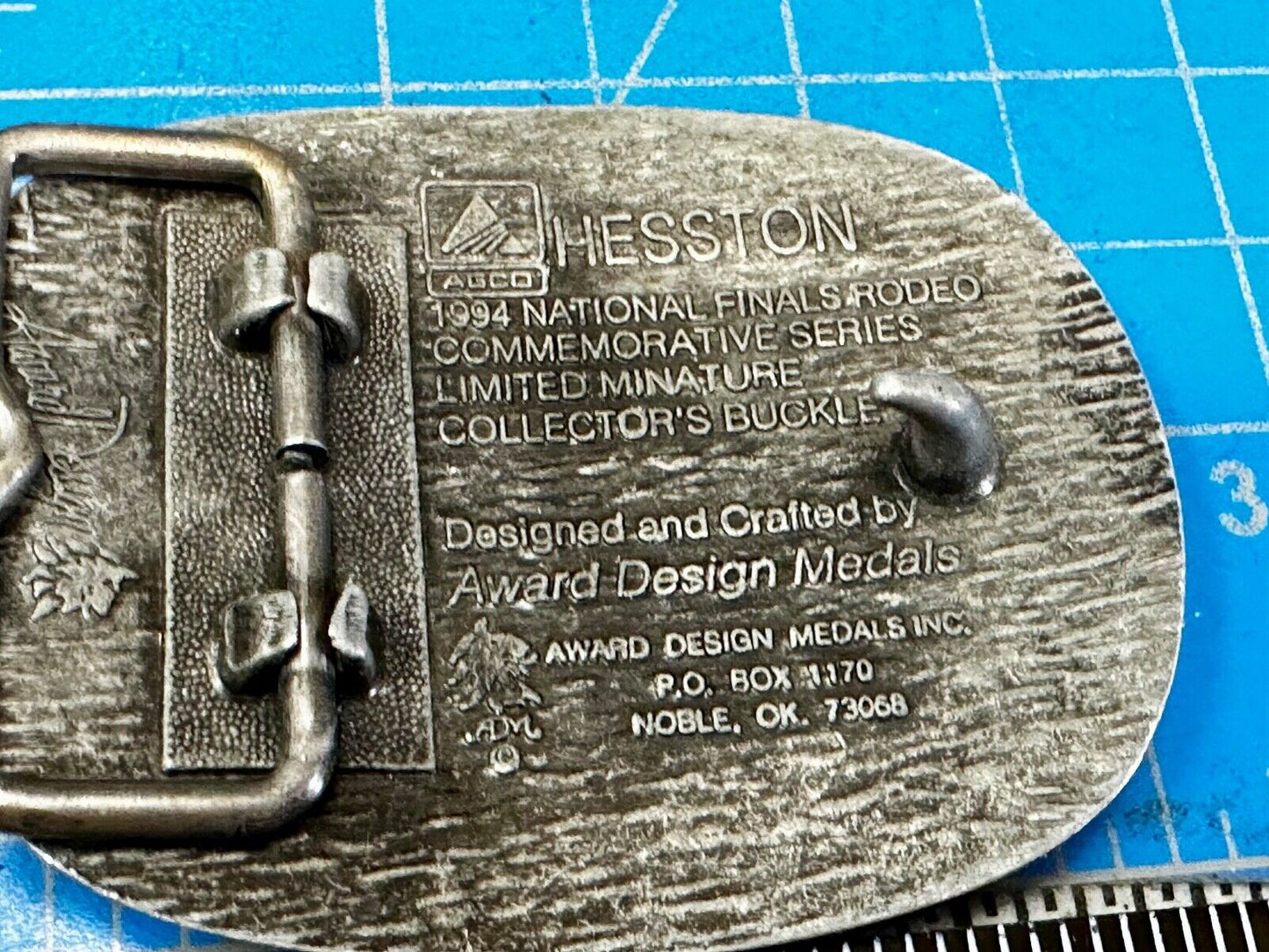 1994 NFR National Finals Rodeo NOS Youth Size Hesston Commemorative Belt Buckle