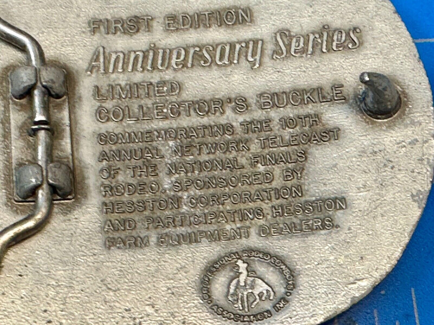 1983 HESSTON Belt Buckle NFR 25th Anniversary First Edition Limited Rodeo