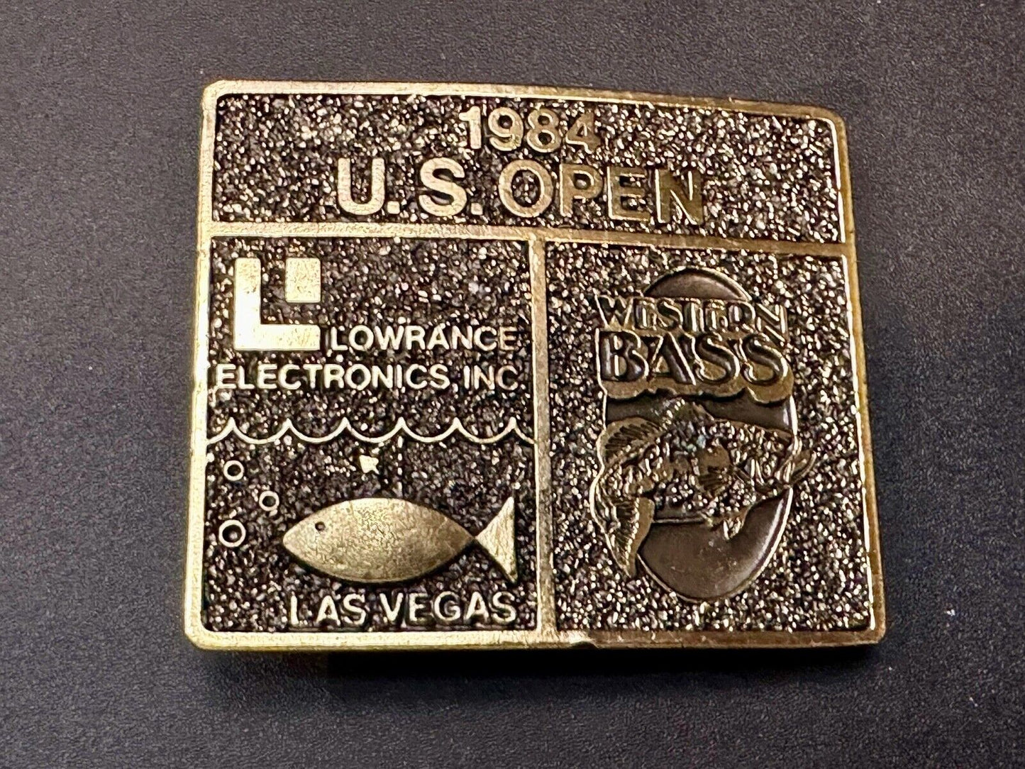 1984 US Open -Western Bass Lawrence Electronics The Great American Belt Buckle