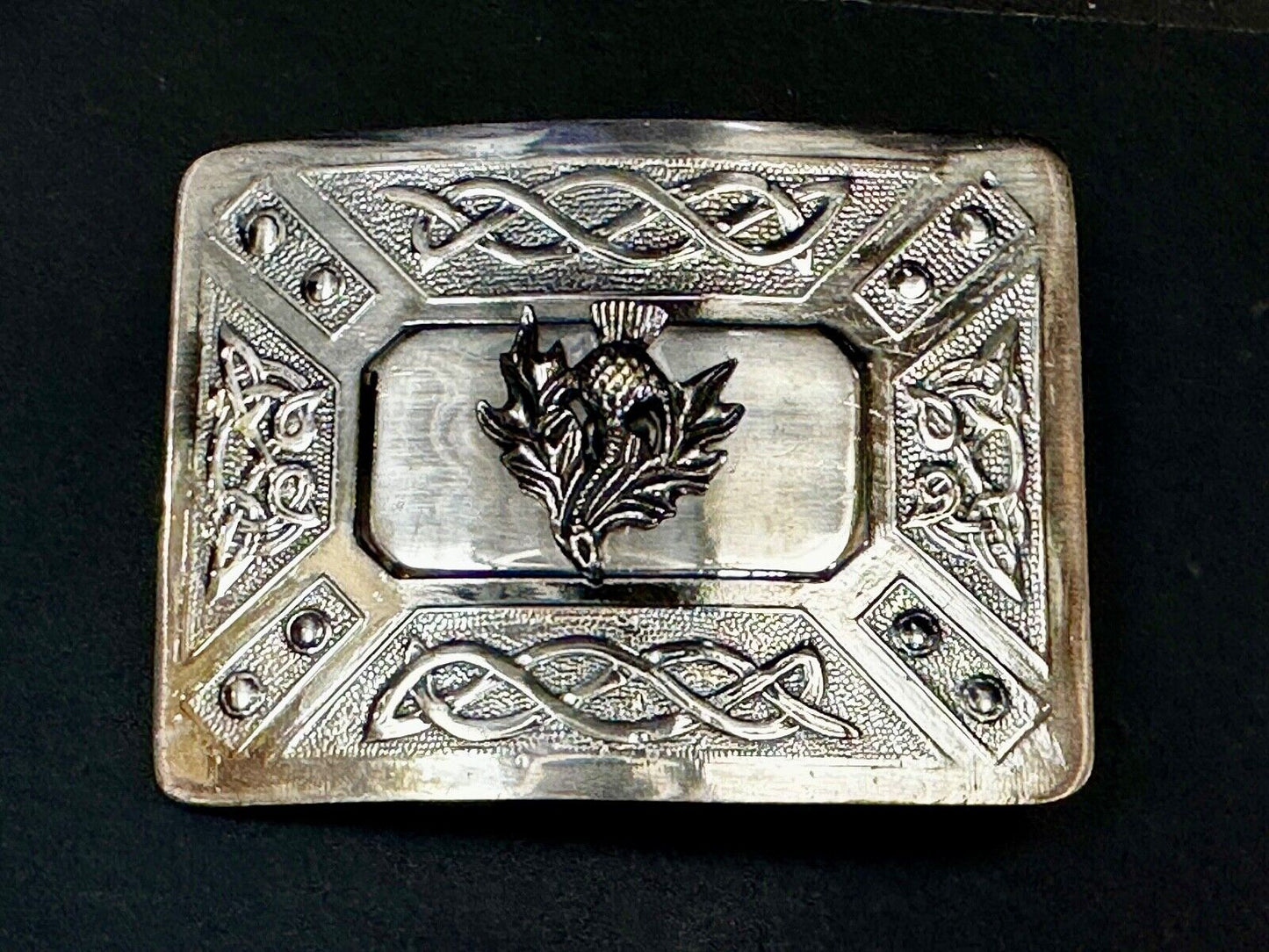 Bird? Eagle? Native American? Unknown Two Tone Rectangular Vintage Belt Buckle