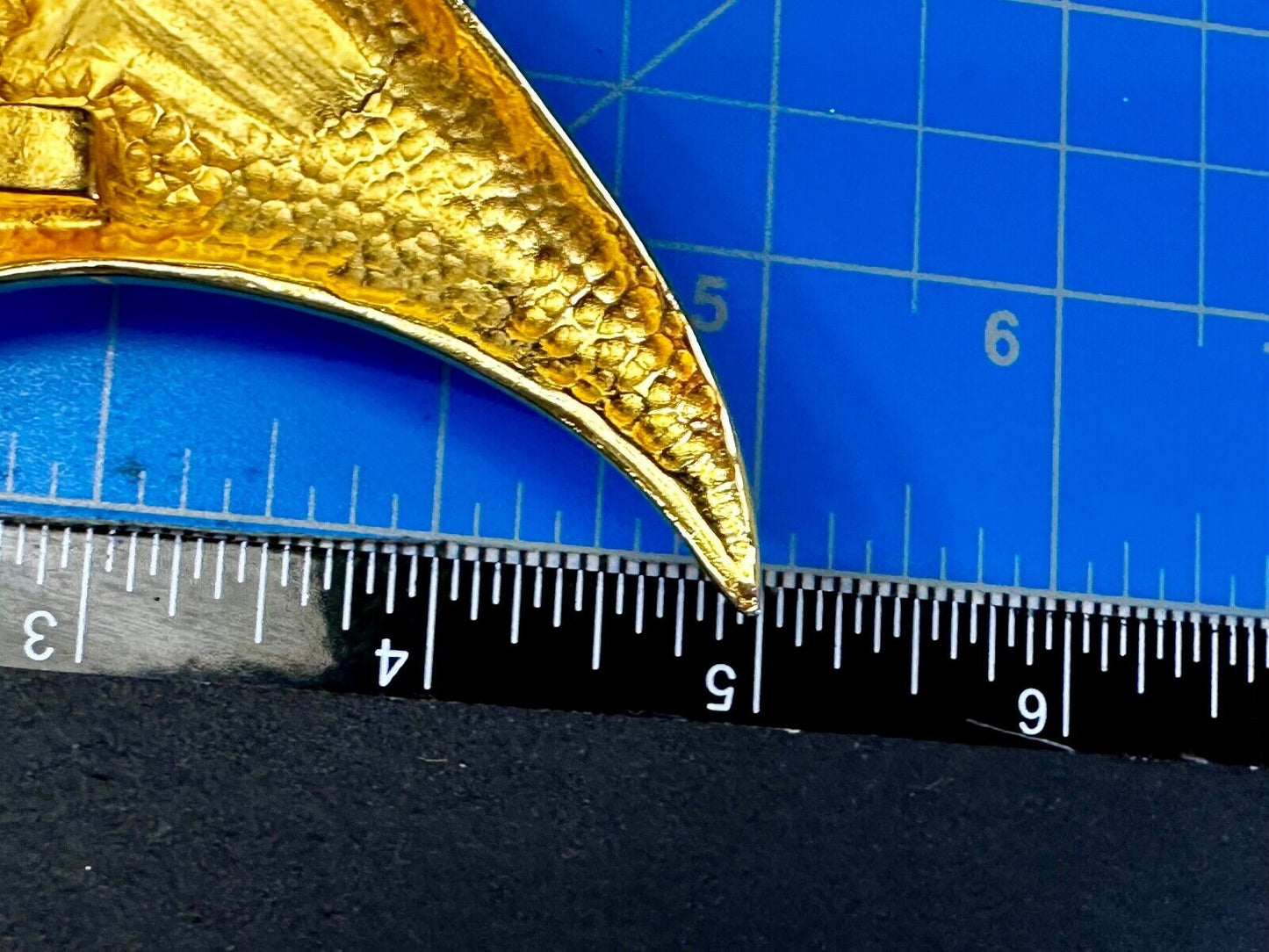 Teardrop HUGE Unique Pattern Design Boho Large Gold Tone Belt Buckle Alexis