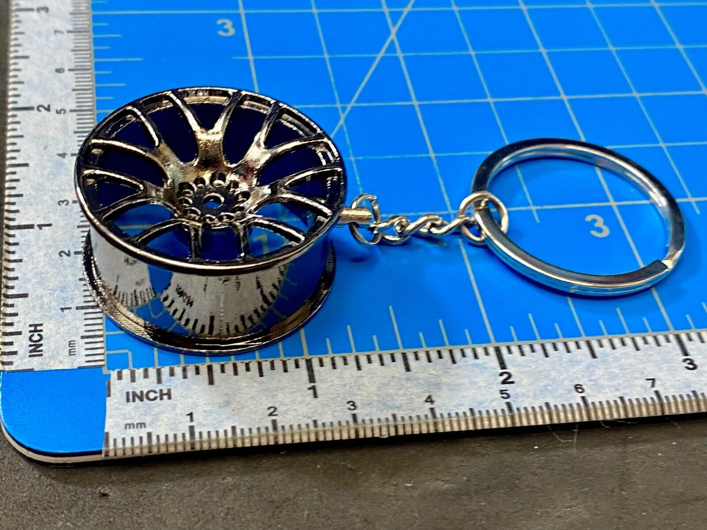 Black Color Wheel Rim Keychain Auto Car Keyring Key Chain - FAST USA shipping