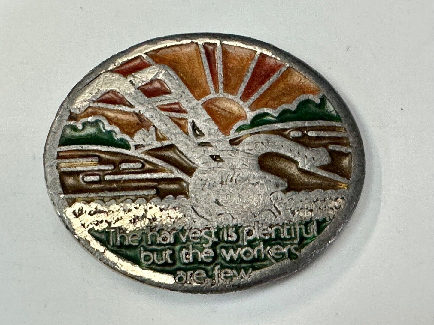 The Harvest is plentiful but the workers are few Farming belt buckle
